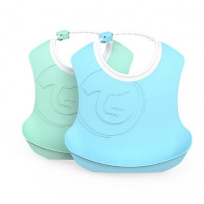 Twistshake Haklapp 2-pack (Blå/Grön)