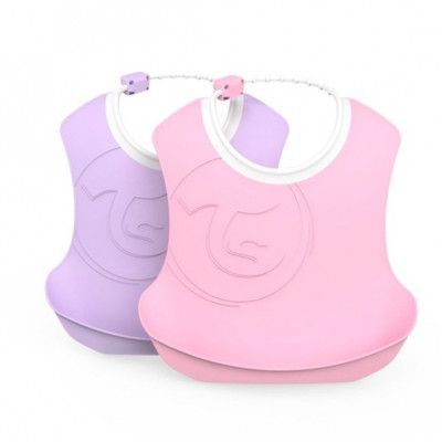 Twistshake, Haklapp 2-pack Pastell Rosa/Lila