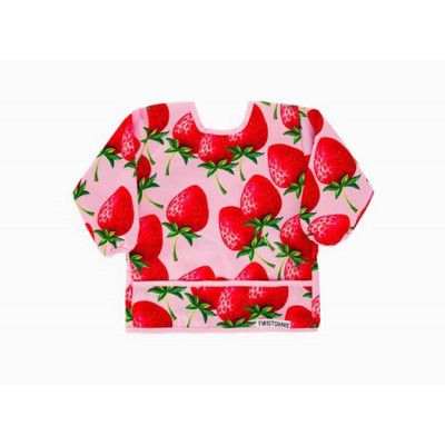 Twistshake haklapp med ärm, strawberry