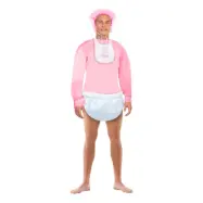 Vuxen Bebis Rosa Maskeraddräkt - Medium