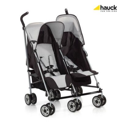 Hauck Turbo Duo Syskonvagn 2 (Grå)