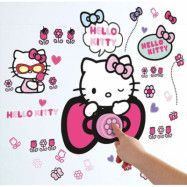 EuroToys Hello Kitty - Helo Kitty Väggklistermärke Och Ringklocka