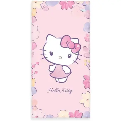 Hello Kitty - Anime Handduk - Blommor - för None - rosa