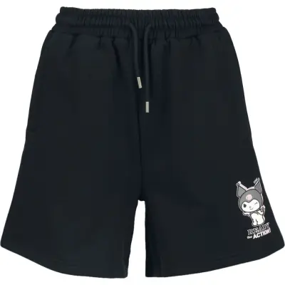 Hello Kitty - Anime Shorts - Kuromi - Ready For Action! - S 3XL - för Dam - svart