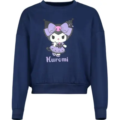Hello Kitty - Anime Sweatshirt - Hello Kitty and Friends - Kuromi - S 3XL - för Dam - blå