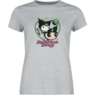 Hello Kitty - Anime T-shirt - Hello Kitty & Powerpuff Girls - Superpower Energy - S XXL - för Dam - gråmelerad