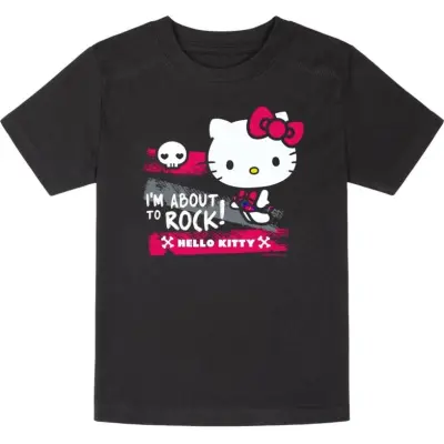 Hello Kitty - Anime T-shirt - Metal-Kids - I'm About To Rock - 92 164 - för barn - svart