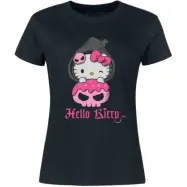 Hello Kitty - Anime T-shirt - S 3XL - för Dam - svart