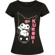 Hello Kitty T-shirt - Hello Kitty and Friends - Kuromi - S 3XL - för Dam - svart