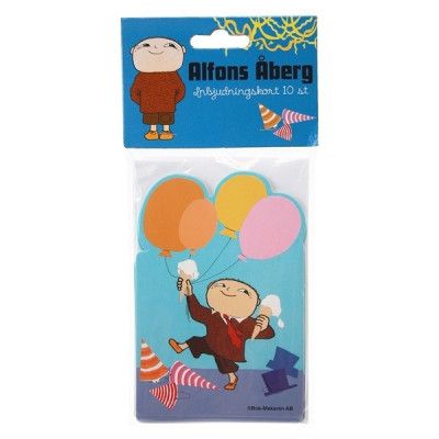 Alfons Åberg Inbjudningskort 10-pack