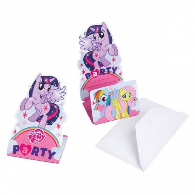 Amscan My Little Pony, Inbjudningskort och kuvert 8 st