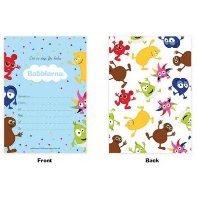 Babblarna Inbjudningskort 8 st