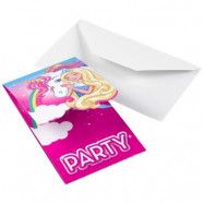 Barbie Dreamtopia inbjudningskort 8-pack 8x14cm