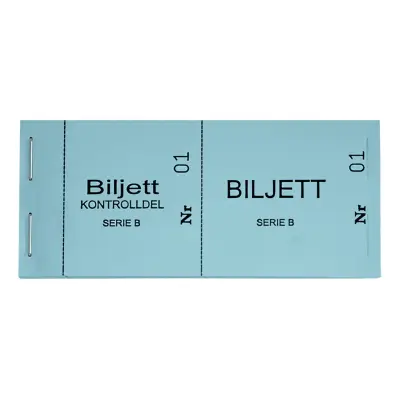 Biljettblock 1-100 - Blå