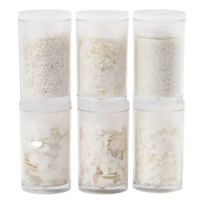 Bio-Glitter Blandade Vit Set - 6-pack