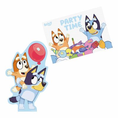 Bluey Inbjudningskort med Kuvert - 8-pack