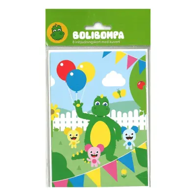 Bolibompa inbjudningskort 8-pack