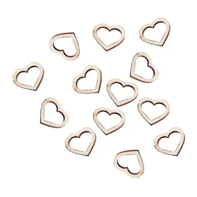 Bordskonfetti i Trä Hjärtan - 25-pack