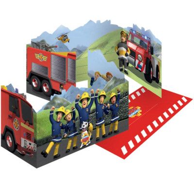 Brandman Sam Inbjudningskort&Kuvert 8-pack