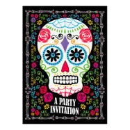 Day of the Dead Inbjudningskort - 8-pack