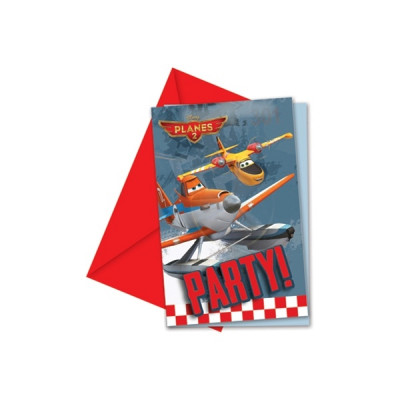 StorOchLiten Disney Planes 2, Inbjudan, 6 st