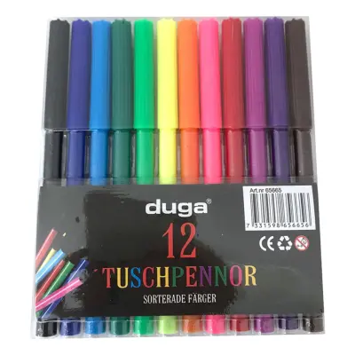 Duga Tuschpennor - 12-pack