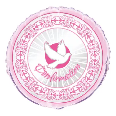 Folieballong Confirmation Rosa