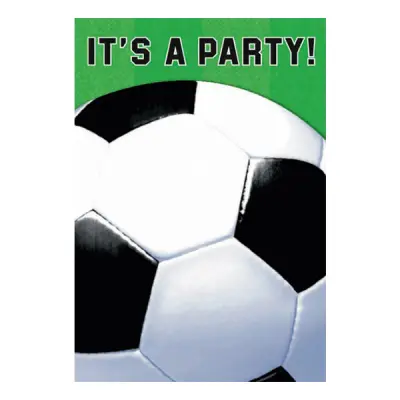 Fotboll Inbjudningskort - 8-pack