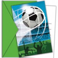 Fotboll Inbjudningskort 6-pack