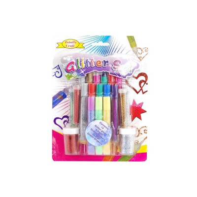 StorOchLiten Glitterset, Glitterlim och glitterburkar