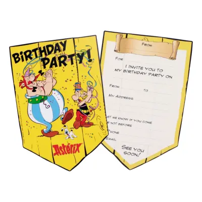Inbjudningskort Asterix - 8-pack