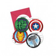 Inbjudningskort Avengers 6-pack