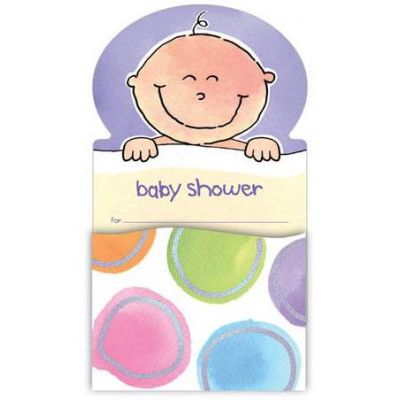 Inbjudningskort baby me 8-pack