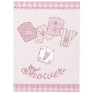 Inbjudningskort Baby Shower - tjej 8-pack