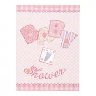 Inbjudningskort Babyshower Rosa - 8-pack