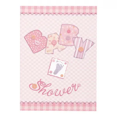 Inbjudningskort Babyshower Rosa - 8-pack