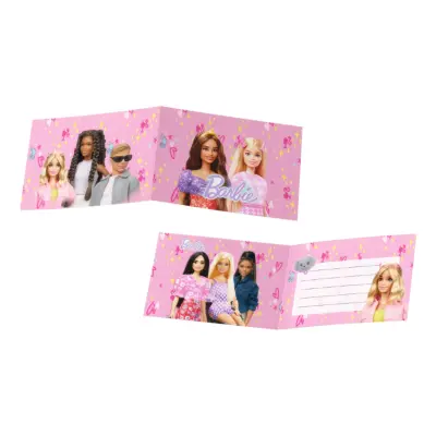 Inbjudningskort Barbie™ Friends - 6-pack