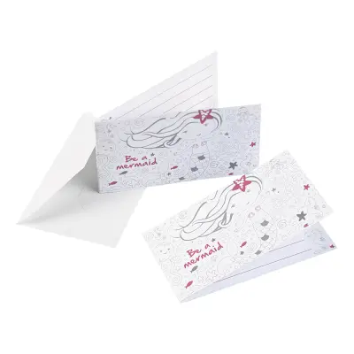Inbjudningskort Be a Mermaid - 8-pack
