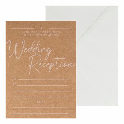 Inbjudningskort Bröllop Natur - 10-pack