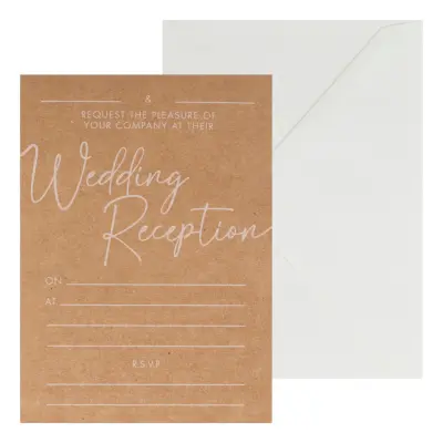 Inbjudningskort Bröllop Natur - 10-pack