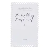 Inbjudningskort Bröllop Vit