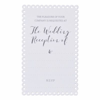 Inbjudningskort Bröllop Vit