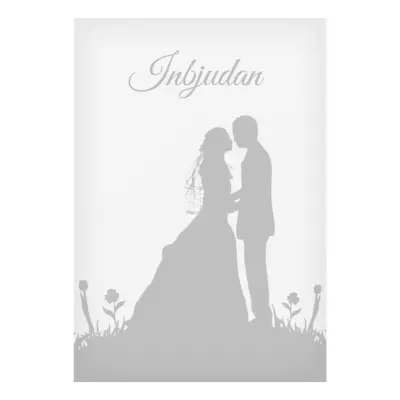 Inbjudningskort Bröllopspar - 6-pack