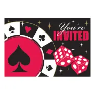 Inbjudningskort Casino - 8-pack