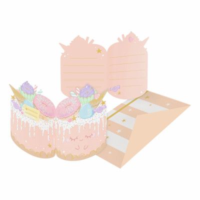 Inbjudningskort Crazy Cake - 8-pack
