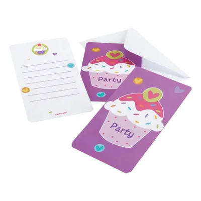 Inbjudningskort Cupcake - 6-pack