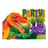 Inbjudningskort Dinosaurier - 8-pack