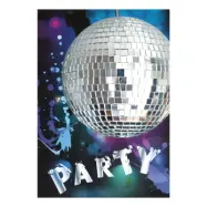 Inbjudningskort Discokula - 6-pack