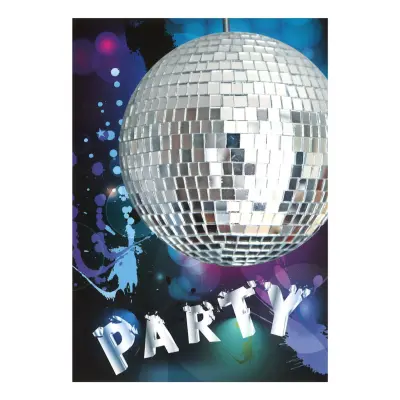 Inbjudningskort Discokula - 6-pack