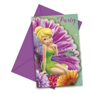 Inbjudningskort Disney Älvor - 6-pack